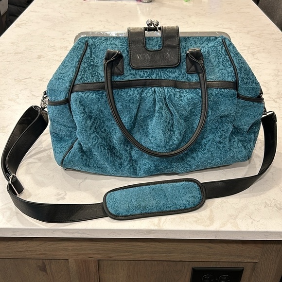 Waverly Baby by Trend Lab - Stetson Lagoon Framed Diaper Bag NWOT - Picture 9 of 16